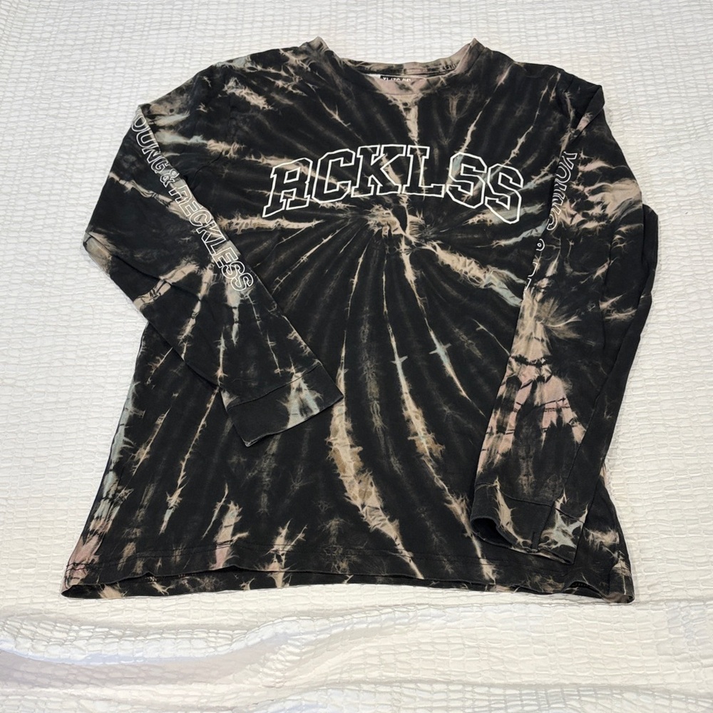 Young & Reckless Tie-Dye Long Sleeve Youth  Shirt